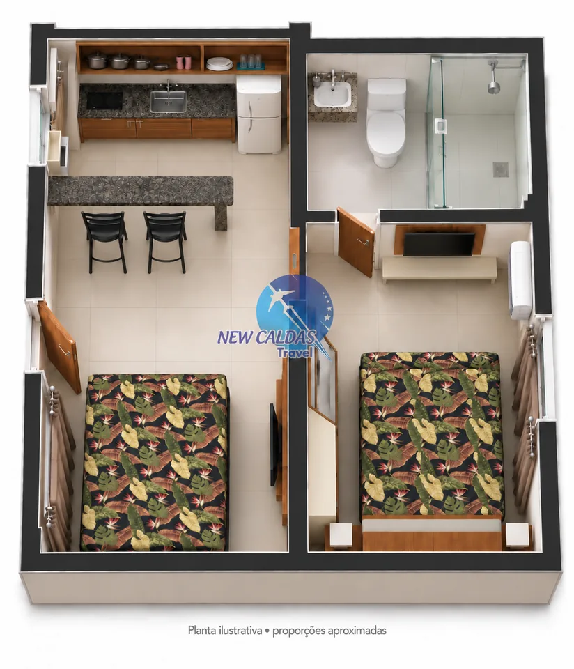 Fotos apartametnos LACQUA DIROMA CALDAS NOVAS