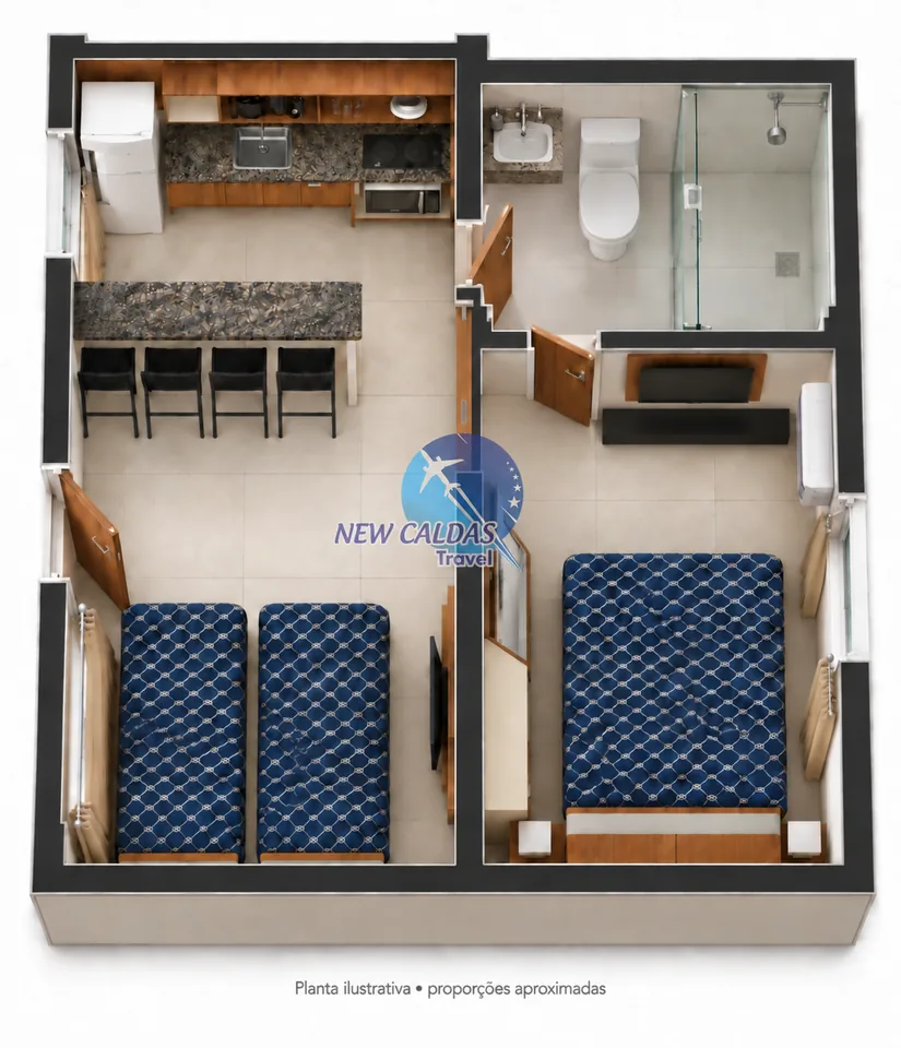 Fotos apartametnos LACQUA DIROMA CALDAS NOVAS